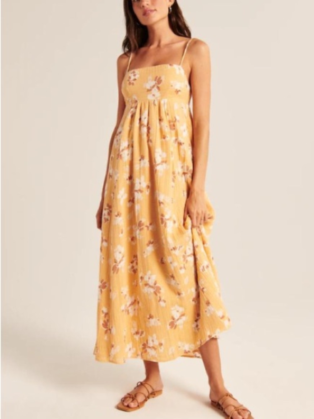 Abercrombie & Fitch Yellow Floral Maxi Dress